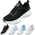 thumbnail image 2 of XIMIN Women Wide Toe Box Lace Up Shoes with Arch Support Running Shoes Extra Wide Width Sneakers Gym Athletic Tennis Sneakers Lightweight Walking Shoes, 2 of 5