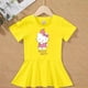 thumbnail image 4 of Hello Kitty algodón nuevo vestido de manga corta niños falda con estampado de dibujos animados niñas verano camiseta Top falda de princesa ropa para niños, 4 of 4
