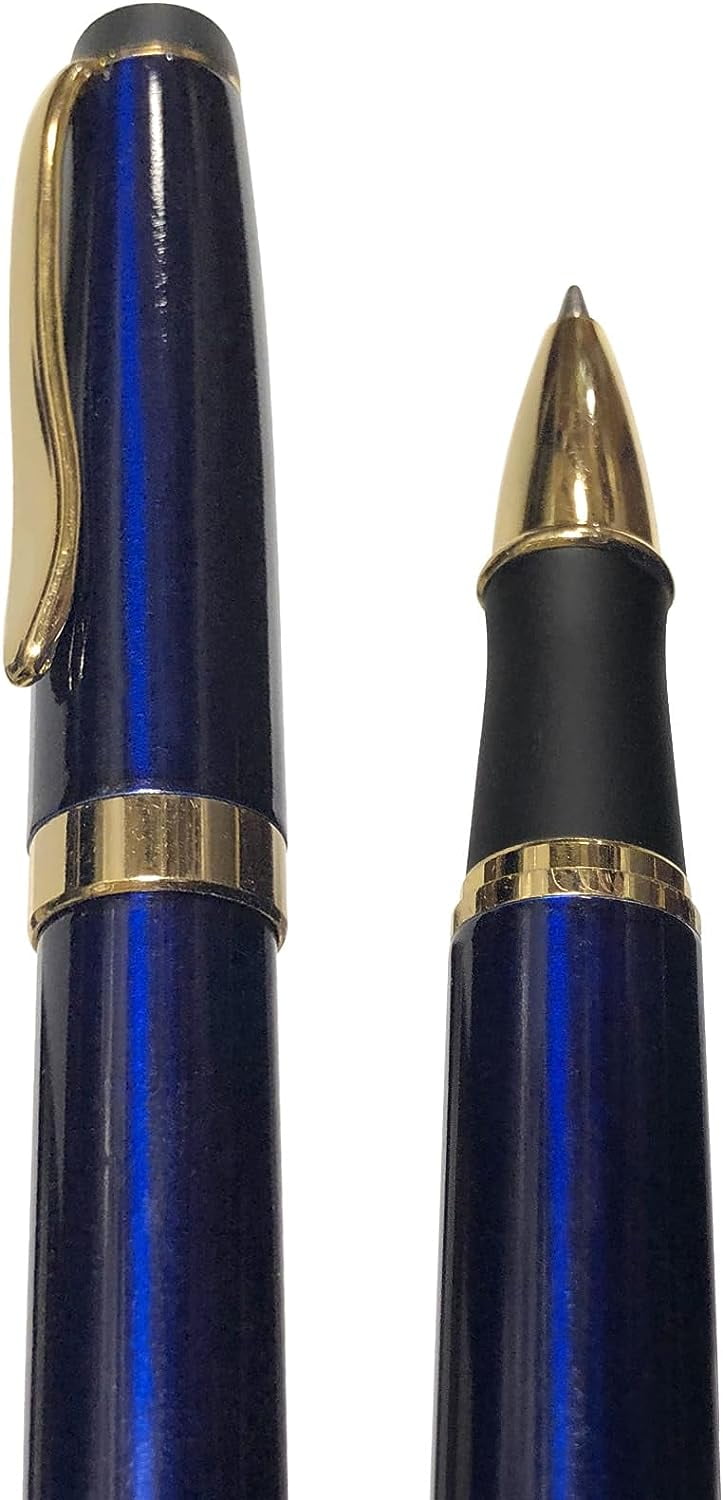 Gripper Rollerball Pen - Blue with Anti Slip Grip (Budget Friendly Pen)