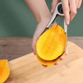thumbnail image 3 of Herramienta para quitar el corazón de la fruta - Acero inoxidable de primera calidad apto para uso alimentario - Cortadora de mango multifuncional de doble cabezal, 3 of 5