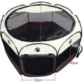 thumbnail image 3 of Tienda de campaña plegable para mascotas, casa de malla de 8 paneles, caseta para cachorros para perros, gatos y conejos (marrón, s), 3 of 4