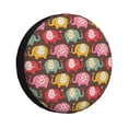 thumbnail image 1 of Wukai Housse de Pneu de Rechange Imprimé Éléphants Mignons pour Remorque RV, Imperméable PVC Cuir Synthétique Housse de Roue pour Camion, Remorque, RV, SUV, Campeur-16 Pouces, 1 of 6