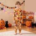 thumbnail image 3 of NOEGOEU Kids Halloween Pajamas Boys Girls Soft Cute Graphic Long Sleeve Top and Pants 2-9 Years (Khaki,2-3 Years), 3 of 6