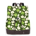 thumbnail image 1 of Disketp Green Fruit Mochila de Cuero para Mujer, Bolso de Espalda Antirrobo con Estilo para Viaje, Trabajo y Uso Diario, 1 of 4
