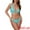 Lake Blue, variant on Women's Wide Strap O Ring Cut Out Bikini Sets Small White