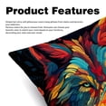 thumbnail image 2 of Wolf Elegant Velvet Throw Pillow Covers Set with Unique Patterns - 16x16", 18x18", 20x20" - Pack of 2 for Chair Pillow Covers and Various Occasions, 2 of 6