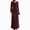 #0272-Wine, variant on Shihyeh Women's Elegant Pleated Long Sleeve Flowy Evening Dress, Solid Color Chic Gown, Soft Stretchy Party Dress