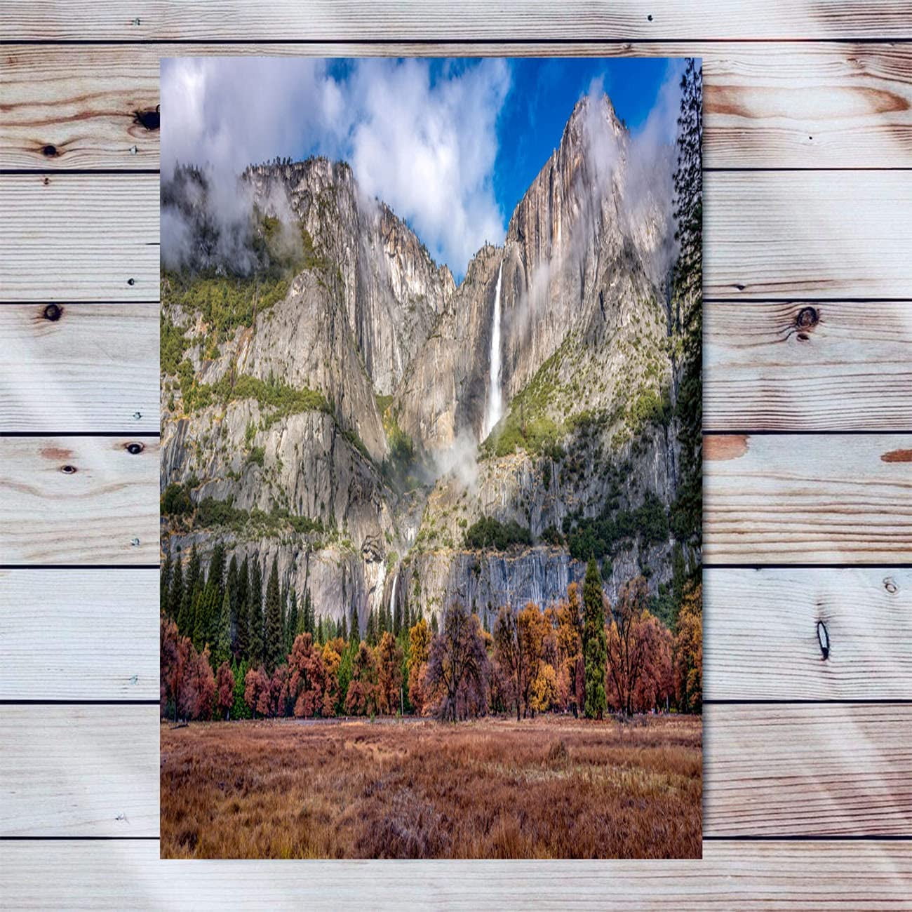 Yosemite Canvas Wall Art Artwork Wooden Frame Painting Yosemite Falls At The Yosemite National