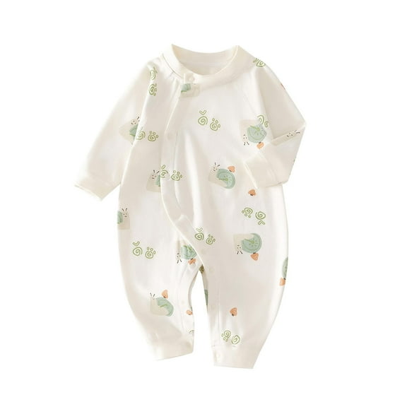 Swuxness Sports Climbing Rompers for Kids, Toddler Long Sleeve Long Pant Fall Jumpsuit, Kids Print Elastic Cuff Casual Play Wear Romper for Boys and Girls White, 0-3 Months