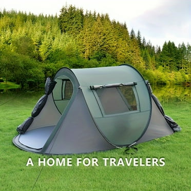 1pc Durable Waterproof & Moisture-Proof Portable Tent - Perfect for Camping, Picnics & Outdoor Adventures | Fits 3-4 People | 96"x57"x43