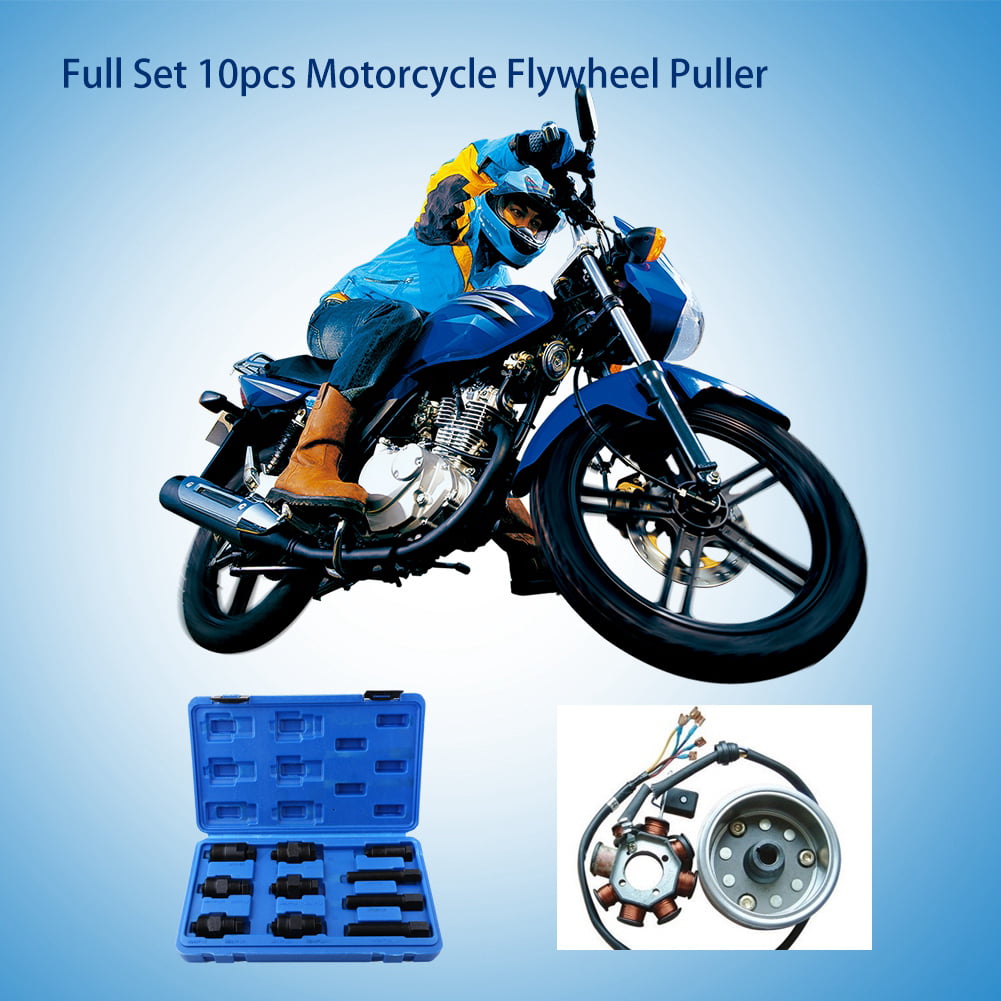 Motorcycle Flywheel Puller Universal 10 Pcs Universal Flywheel Puller Tools Set for Most Motocycle Dirt Bike ATV 