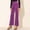 Pink, variant on Women's Solid Color Autumn And Winter Suede Belt Pocket Straight Leg Wide Leg Temperament Elegant Commuting Casual Pants Women's Lounge Pants Black M