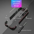 thumbnail image 3 of Dteck Case for iPhone 13 6.1-inch,Shockproof Metal Aluminum Bumper Frame Slim Case with Camera Lens Protector Cover for iPhone 13,Black, 3 of 9