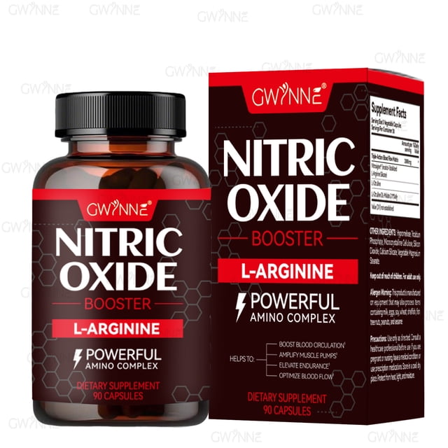 Estimulante de Óxido Nítrico GWYNNE con L-Arginina y Nitrosigine - Apoya el Flujo Sanguíneo, Bombeo Muscular y Resistencia