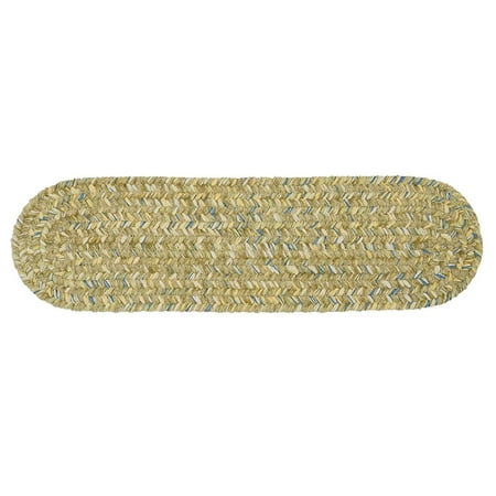 Tweed Braided Stair Treads (Set of 13), 32 x 10, Soft Chenille Yarns - Colonial Mills-Color:colonial,Material:Chenille