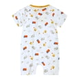 thumbnail image 3 of MYGBCPJS 2 Pack Baby Short Sleeve Zipper Romper Toddler Cotton Jumpsuit 2 Way Zip Sleep and Play Infant One-piece Pajamas Playsuit (3-36 Months), 3 of 6