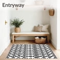thumbnail image 3 of ODIKA 6'x9' Machine Washable Non-Slip Area Rug, Dynamic with Interlocking Details High Traffic Rug, Black, 534043, 3 of 7