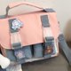 thumbnail image 4 of Mochila Mochila de hombro Kawaii para estudiantes, mochila escolar con colgante de alfileres (rosa), 4 of 9