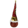 thumbnail image 6 of Northlight Santa Gnome Head with Sequined Jingle Bell Hat Christmas Decoration - 20" - Gold and Red, 6 of 6