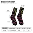 thumbnail image 2 of Pofeuu Rainbow Glitter Print Crew Socks, Adult Running Hiking Socks for Youth and Adult, 2 of 6