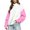 *1-Pink, variant on VBVC Women's Oversized Color Block Sweatshirt, Quarter Zip Mock Neck Pullover For Women, Ladies' Fall Winter Long Sleeve Top with Pockets, Green , S-2XL