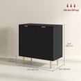 thumbnail image 3 of HOMCOM Sideboard Buffet Cabinet with Adjustable Shelves, Black, 3 of 10