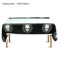 thumbnail image 1 of Heitepabg Halloween Tablecloth, Spider Web Cobweb and Skull Table Cloth, Pumpkin Bat Tablecloths, Scary Themed Waterproof Spillproof Tablecover for Dinner Party Decoration, 71x43", 1 of 8