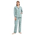 thumbnail image 2 of GLOBAL Womens Flannel Cotton Pajama Set Long PJs Flannel Loungewear Sleepwear,Size S-3XL, 2 of 5