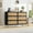 Black, variant on GAOMON Rattan 6 Dresser for Bedroom, Mid Century 6 Drawer Dressers, Wooden Dresser Chest of Drawers, White Modern Closet Boho Dressers Storage Cabinet, for Living Room Hallway Entryway,Natural