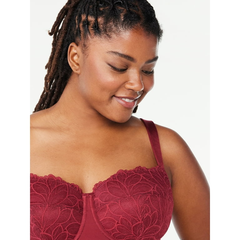 Joyspun Women's and Women's Plus Size Underwire Balconette Bra