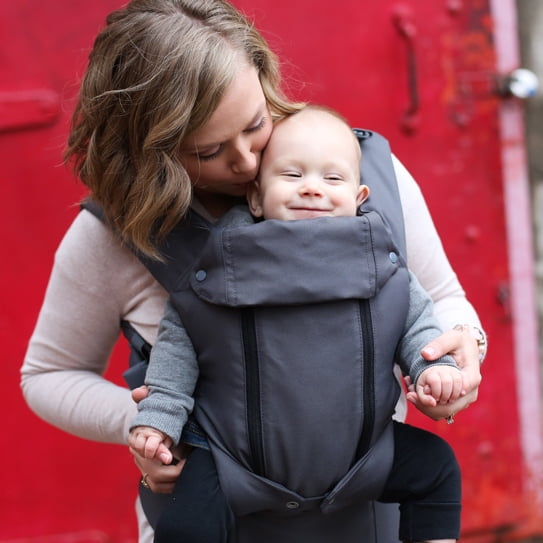 Supportive and Adaptable Carrier for Babies from 7 Dark Grey Cool Cotton 45 lbs Beco 8 All-in-One Baby Carrier