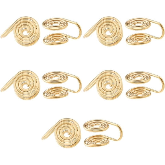 Pressure Earrings for Keloids Rose Gold Spiral Non-Pierced Earrings 304 Stainless Steel Clip Earrings Compression Earrings Adjustable Keloid Earrings for Women Men Ladies