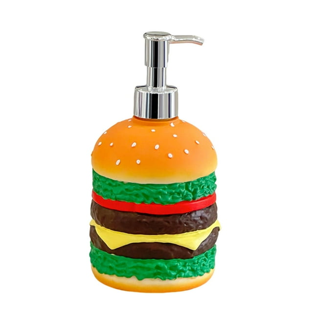 simhoa Dish Soap Dispenser with Pump Stylish Empty Modern Cartoon Shower Gel Bottle