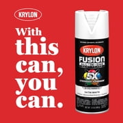 Krylon Fusion All-In-One, Satin, White, 12 oz