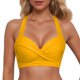 thumbnail image 1 of MKLEKYY Trajes De Baño Women Lace Up Swimwear Tops Underwire Full Coverage Bikini Top Push Up Swim Crop Top Tie Back Bathing Suit Tops, 1 of 5