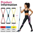 thumbnail image 3 of RENRANRING Figura 8 Bandas de Resistencia Física con Asas - Juego de 3 Bandas de Tubo de Ejercicio para Cuerda elástica de Brazos y Hombros Elástico de 8 Palabras para Mujeres y Hombres, 3 of 6