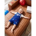 thumbnail image 6 of BemeyourBBs Toddler Baby Boys 4th of July Outfit Romper Overall Shorts Kids Baby Boy Patriot Independence Day Clothes Stars American Boy Letters Summer Corduroy Jumpsuit Bib Overalls, 6 of 9