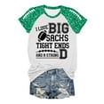 thumbnail image 4 of Womens Casual Fashion Printed Crew Neck Short Sleeve Pullover T Shirt, 4 of 5
