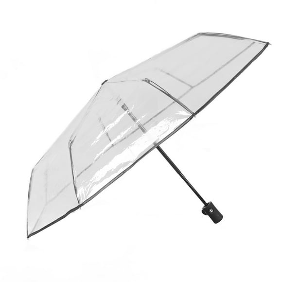 Compact Umbrella,Compact Umbrella Black Transparent Rain Umbrella Clear Umbrella Precision Engineered