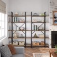 thumbnail image 3 of Litake 5 Tier Bookshelf, 67.9” Tall Bookcase with 5 Open Book Shelves, Vintage Bookshelves and Bookcases, Large Display Shelves for Home Office, Study Room, Living Room-Brown, 3 of 7