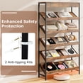 thumbnail image 5 of Gymax 6-Tier Bookshelf Industrial Tall Bookcase w/ Angled Shelves & Metal Frame, 5 of 10