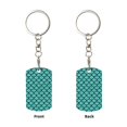 thumbnail image 2 of Goofa Aquamarine Glitter Printed Rectangular Metal Keychain Bag Charm Floral Charm for Purse Keys Metal Keyring Gift for Women Accessories, 2 of 7