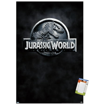 Jurassic World - Logo Poster and Poster Mount Bundle