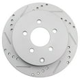 thumbnail image 5 of TRQ Performance Rear Drilled Slotted Coated Brake Rotor Set for GM New, 5 of 6