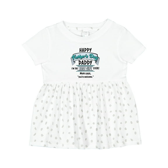 Inktastic Happy Father's Day Best Ever Girls Baby Dress