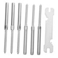 thumbnail image 4 of LEEYNEER 3 Pairs Tube Clamp Left and Right Threaded Rod DIY Cable Railing, 4 of 8