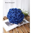 thumbnail image 4 of Zukuco 12Pcs Blue Rose Artificial Flower, Realistic Single Stem Fake Silk Rose Bouquet for Wedding Party Home Centerpiece Hotel Office Decor, 4 of 6