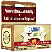 CanineActiv Small Breed Safe Non-Toxic Pain Relief for Dogs Weighing Less than 25 lbs, Bottle of 90 Capsules (150 mg)