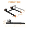 thumbnail image 6 of Aoile 60" Clamp on Pallet Forks with Stabilizer Bar, 4000 Lbs Heavy Duty Pallet Forks for Tractor Bucket, Skid Steer, Black, 6 of 6