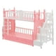 thumbnail image 1 of ColoMX Muebles para casa de muñecas, litera en miniatura, simulación de litera pequeña, modelo de muñeca, litera con escalera, 1 of 8